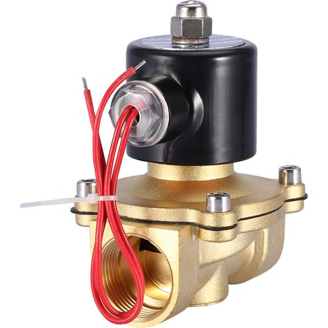 Électrovanne DN25 1" à deux voies en laiton, normalement fermée, 220 V CA (1/5)
