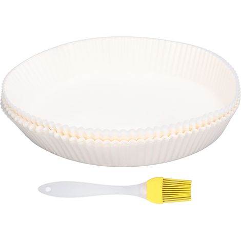 100 pièces Tapis de Cuisson Ronds Jetables Résistants à l'Huile pour Four et Friteuse - Papier Absorbant Cuisine (1/5)