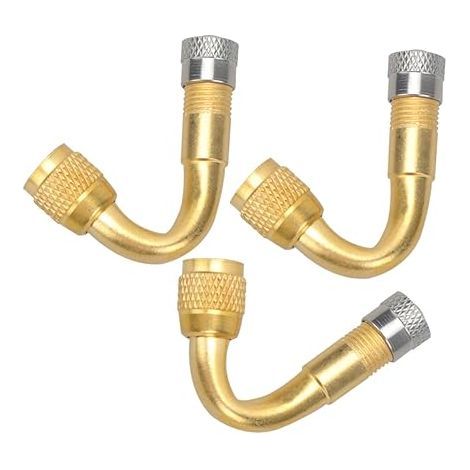 Rallonge De Valve De Pneu à 45 Degrés 3pcs Adaptateur De Valve pour Voiture Camion Outil De Gonflage Installation Facile Les Espaces Restreints Solide Et Robuste