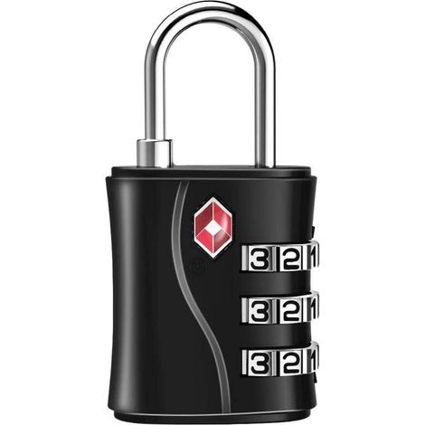 TSA Kofferschloss mit Zahlencode, robust und wetterfest, für Koffer und Spinde (1/5)