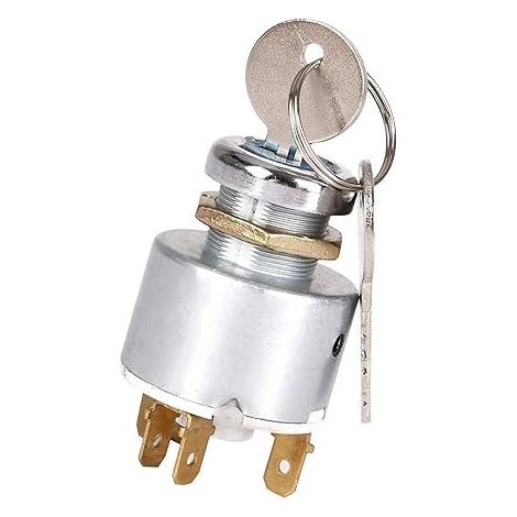 Interruptor de encendido, interruptor de arranque universal de 12 V con llave, apto para motocicletas, tractores, coches y barcos. (1/5)