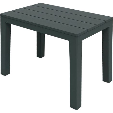 Spetebo – Table d'appoint en plastique anthracite – 60 x 38 cm – Résistante aux intempéries – Montage rapide par emboîtement
