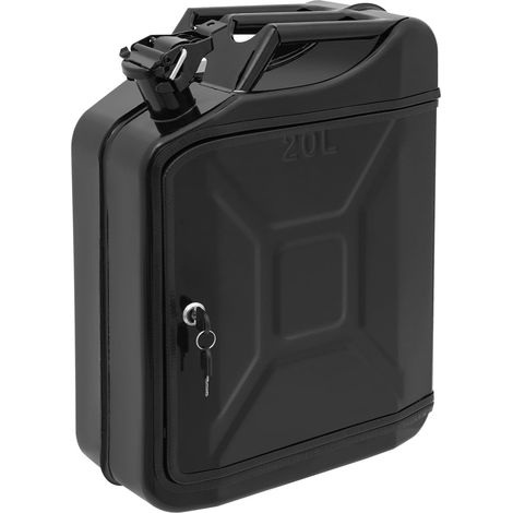 Bar-bidon noir en forme de bidon - Armoire de bar portable de 20 l - Verrouillable - Pour la maison, le camping, les pique-niques, les fêtes - 36 x 17 x 47 cm