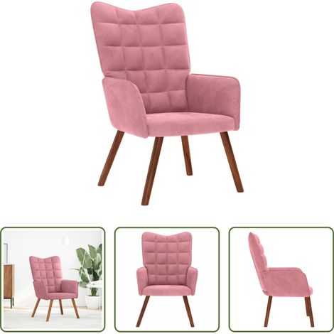 vidaXL Sillón de relax de terciopelo rosa (1/5)