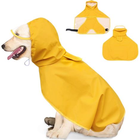 Imperméable pour chien petit et moyen format, protection étanche pour chiens de petite et moyenne taille, vêtement de pluie résistant pour animaux (1/5)