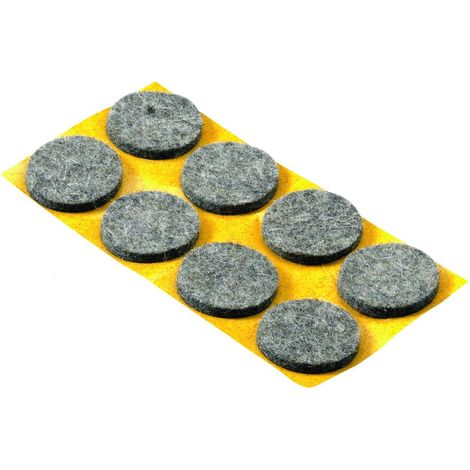 Hettich Parkettgleiter grau Ø 25 x 3.0 mm - 18 Stück Filzgleiter