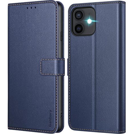 Handyhülle iPhone 12 Pro Leder Blau (1/5)