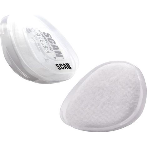 Scan N7501+PP7501 Twin Half Mask P2 Replacement Particle Filter Material Pack 2 (1/2)