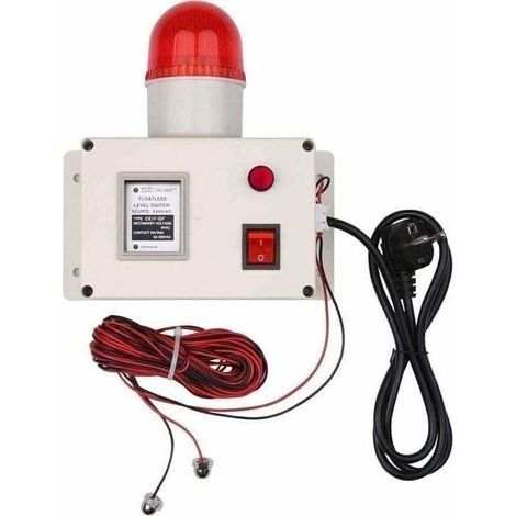 Alarme de niveau d'eau, longueur de câble 15 m, 90 dB, avec interrupteur silencieux (1/3)