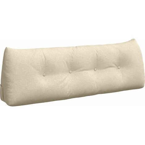 Rücken Kissen Creme 140 x 24 x 50 cm Stoff vidaXL (1/5)