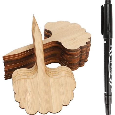 30 Stück Pflanzenetiketten aus Holz, robuste Pflanzenstecker, grüne Baumetiketten, Etiketten für Baumschulen und Gärten, Schilder für Gemüse, Gewächshaus, Topfpflanzen, Blumen und Kräuter (1/5)