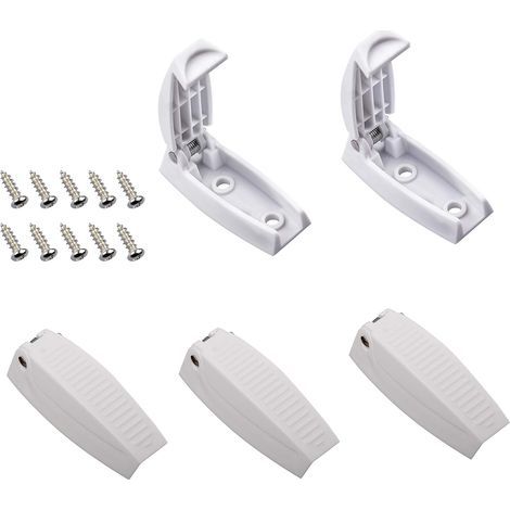 Soporte para puerta de autocaravana, 5 unidades, color blanco. Mantén la puerta del maletero abierta. Para autocaravanas, remolques y furgonetas camper. (1/5)