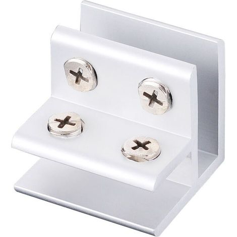 4PCS 90 Degree Glass Clamp Support Brackets, Adjustable Glass Clamp Brackets for 8-10mm Thickness Shelf (1/4)