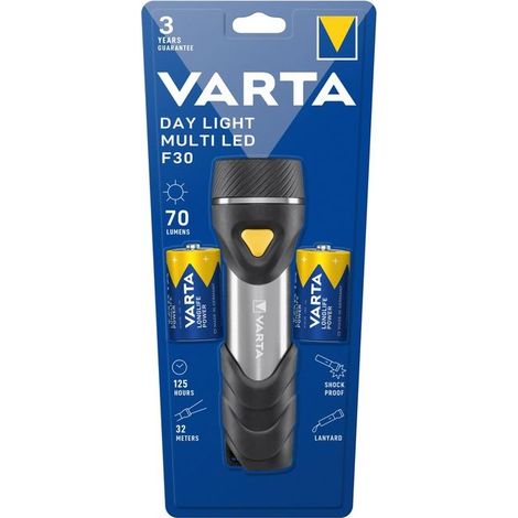 Varta Day Light Multi LED F30 17612101421 LED (monocolore) Torcia tascabile a batteria 70 lm 125 h 473 g (1/2)
