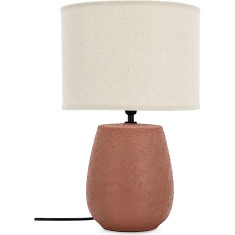 Lampada da Tavolo Ceramica Bianca Moderna da Interno - MEI-HSUAN - Colore: Rosso - Dimensione: D 26