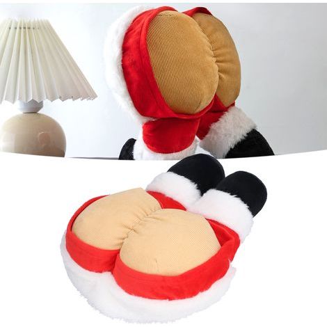 Cuscino natalizio soffice a forma di Babbo Natale - Cuscino decorativo per divano, comodo cuscino da viaggio (1/5)