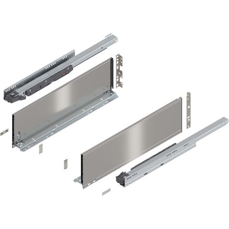 Blum Legrabox pure H C Schubladenschienen Set 1 Paar, 40kg 600mm Tip On Vollauszug, inox (1/5)
