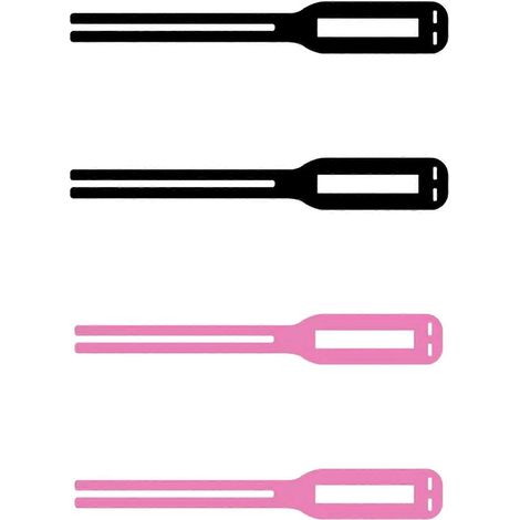 Bande de compression pour poignet, idéale pour la musculation, l'haltérophilie, le fitness et le powerlifting. Support de poignet à double sangle, 2 noires et 2 roses. (1/4)