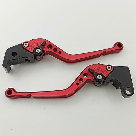 Accessoires modifiés pour moto YZF R1 R6 : embrayage de frein réglable en alliage d'aluminium, frein à bascule avec klaxon, levier de guidon (rouge 3) (1/5)