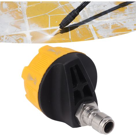 6-in-1-Sprühdüse – Multifunktional und verstellbar – 1/4"-Klinkenstecker – Edelstahl und technischer Kunststoff – Schwarz und Gelb – 6-in-1-Installationsmodus (1/5)