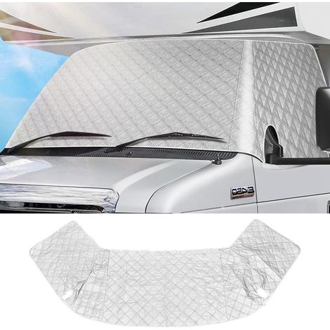 Housse de Pare-Brise pour Camping Car Classe C FD E450 1997-2024, Pare-Soleil Antigel et Anti-UV 4 Couches avec Aimants,Protection Hiver Été pour Véhicule de Loisir, Accessoires Universels (1/5)