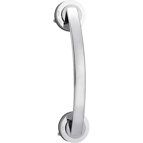 Secure and stable suction cup door handle for bathtub, shower, refrigerator, drawer, bathroom, silver, 30 cm - AquaForge (1/5)