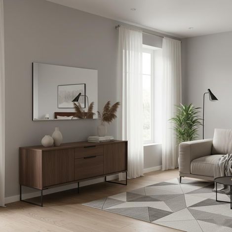 Specchio Rettangolare Filolucido Con Vetro Da 5 mm Bordi a 90° Installazione Verticale e Orizzontale Reversibile Con Pellicola Antiesplosione e Ganci Inclusi Design Moderno Per Bagno Casa 70 X 110 Cm 