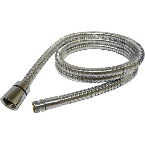 Flexible de douche - 200 cm - Acier inoxydable - Raccord male - Chromé