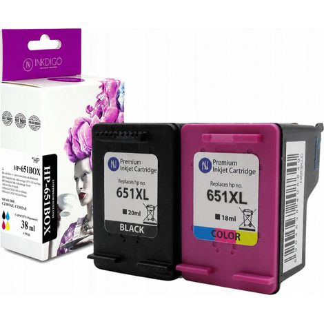 Inchiostro Inkdigo 651 XL compatibile con la stampante multifunzione HP DeskJet Advantage5645 All-in-One, certificato TÜV. (1/5)