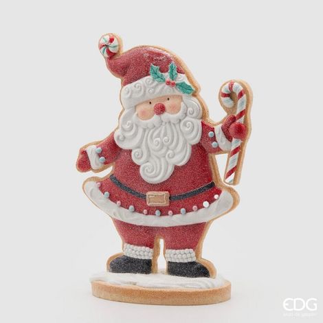 EDG Enzo De Gasperi Babbo Natale Marzapane H40 cm Bianco e Rosso – Decorazione Natalizia (1/2)