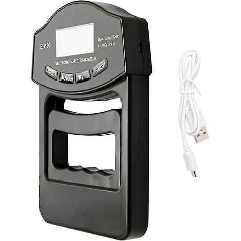 Testeur de force de préhension, dynamomètre manuel numérique 396 lbs/180 kg, écran LCD USB (1/5)