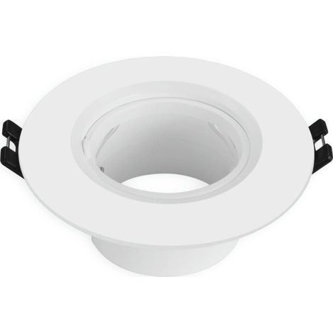 Kit Aro Redondo Fijo Ø75mm Blanco para Bombilla GU10 (1/2)