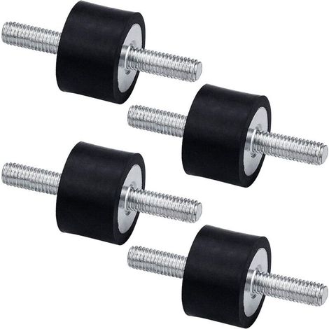 Lot de 4 Supports d'Isolation Anti-Vibration en Caoutchouc, M8 30 x 20 mm Supports Amortisseurs de Vibrations Isolateur pour Voiture, Bateau, Bobines, Compresseur d'air