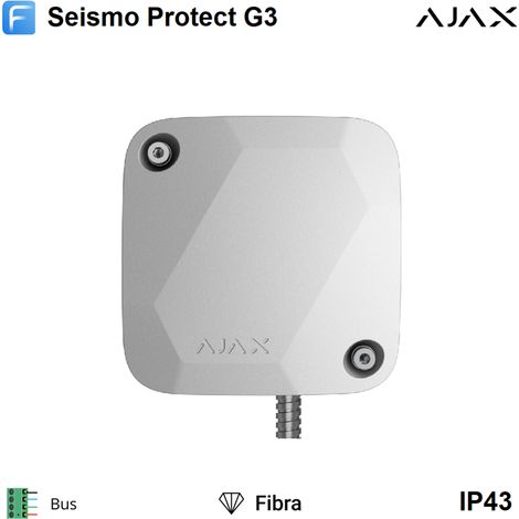 117737 - Superior - Superior SeismoProtect G3 Fibra - Rilevatore sismico cablato con un sensore d'urto aggiuntivo - colore white - Ajax sicurezza professionale