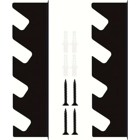 Lot de 2 supports de rangement muraux pour poteaux de piscine, jardin, garage, abris de jardin, etc (1/5)