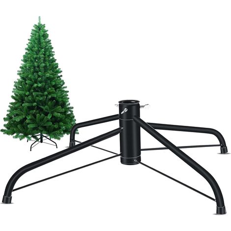 Support Sapin Noël - 1 Unité - Métal Vert - Base Stable Vis de Fixation - Arbres 0,9 à 1,8m - Diamètre 45 cm (1/5)