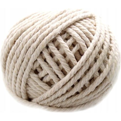 Weiße Baumwollschnur, 3 mm, 20 m, dekorativ (1/2)