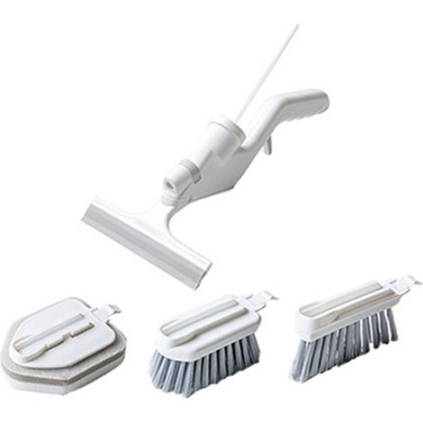 Ensemble de 4 brosses de nettoyage de vitres multifonctions avec vaporisateur d'eau, portables, pour la maison, la cuisine et la salle de bain. (1/5)