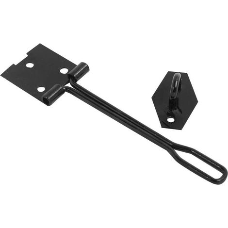 onestopdiy Lot de 100 moraillons en acier pour serrures à pavé Noir 125 mm