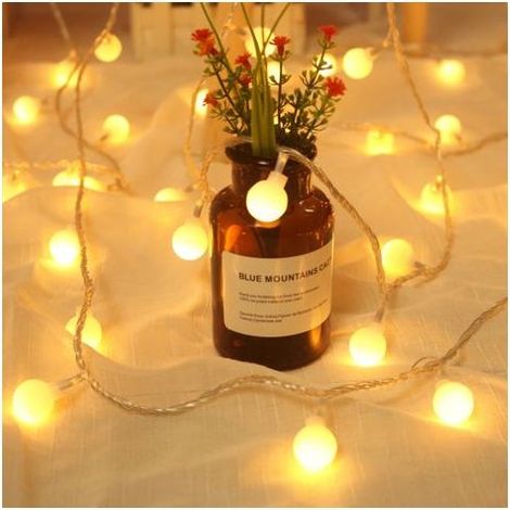10m 80 LED Guirlande Guinguette, Decoractive pour chambre à coucher,Terrasse, mariage, fête, anniversaire (sphère),cadeaux de Noël (1/5)
