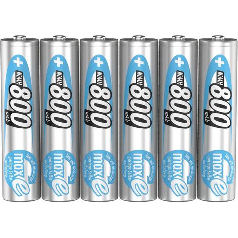 Ansmann maxE HR03 Batteria ricaricabile Ministilo (AAA) NiMH 800 mAh 1.2 V 6 pz. (1/5)