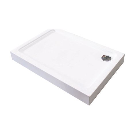 ONDEE ZEN - Receveur de douche LARY - Antidérapant - 80x120X13cm - Acrylique - Blanc