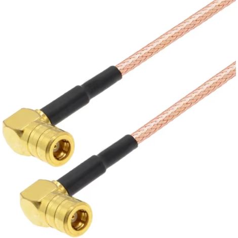 Cavo di collegamento SMB con presa angolare / Presa angolare SMB RG316 20 cm
