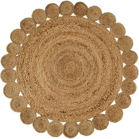 Tapis rond - JUANIO - JUANIO - jute tressé 2100 g/m² - Ø100 cm - couleur naturel (1/3)