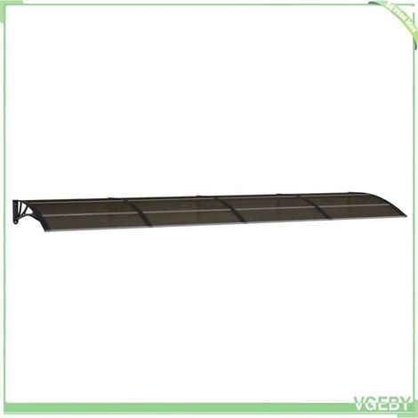 Auvent de porte - FAFEICY - 153602 - Noir - 400 x 100 cm - Toit polycarbonate (1/5)