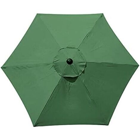 Telo di copertura in poliestere per ombrellone - Resistente ai raggi UV - Per ombrelloni a 6 stecche - Verde scuro 3 m