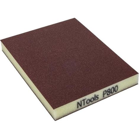 Éponge de ponçage - Abrasive - Double face - Grain 800 - 12x10cm - 20 pièces - Ntools GSD (1/5)