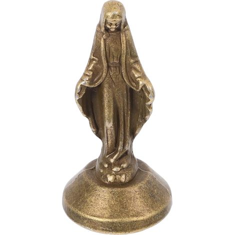 miniature en laiton de la Vierge Marie Décoration religieuse