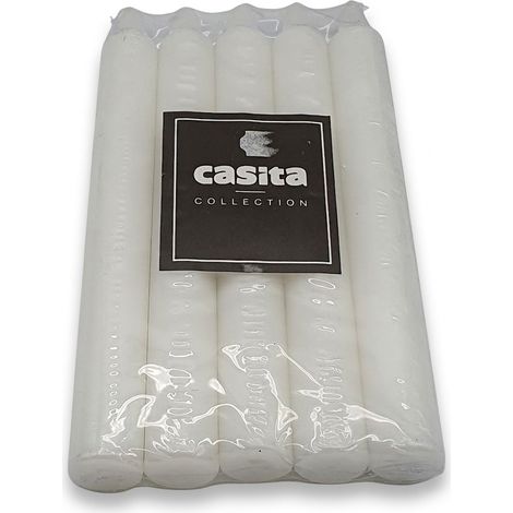 Lot de 5 Bougies de table - CASITA COLLECTION -  Blanc 7h combustion - Ambiance élégante - Voir photos (1/3)