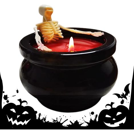 Bougie Gothique Centres de Table Squelettes Effrayants Vintage Esthétiques Décoration Halloween Chambre pour Manteau de Cheminée Cheminée Ferme Bureau Unisexe Intérieur Extérieur De (1/5)